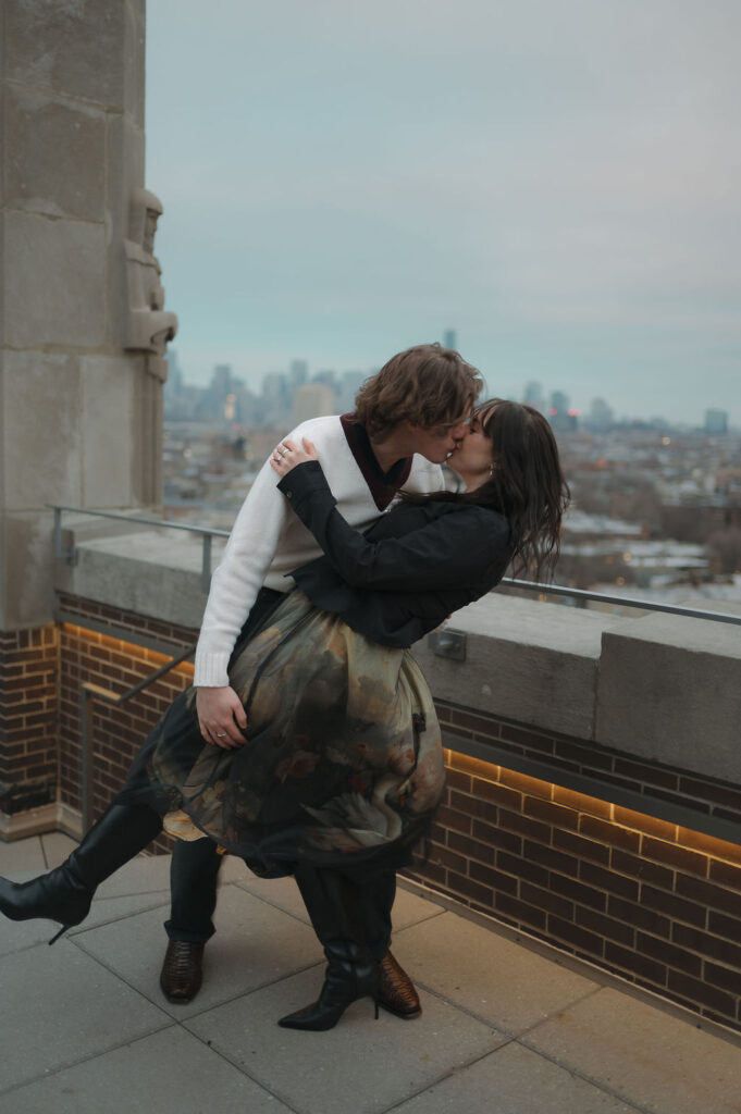 Winter Chicago Proposal Photos Hotel Robey